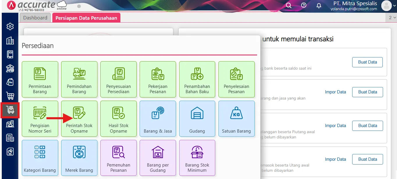 1 Mencatat proses stok opname